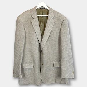 NWT Norm Thompson 100% Silk Blazer Sports Coat Tan Size 46R